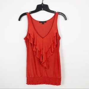 Heart and Soul Orange Ruffle Blouse